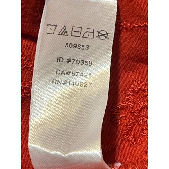 Loft Plus Women's Red Floral Embroidered Top 16/18 Cotton & Spandex Blend Made I - Picture 7 of 8